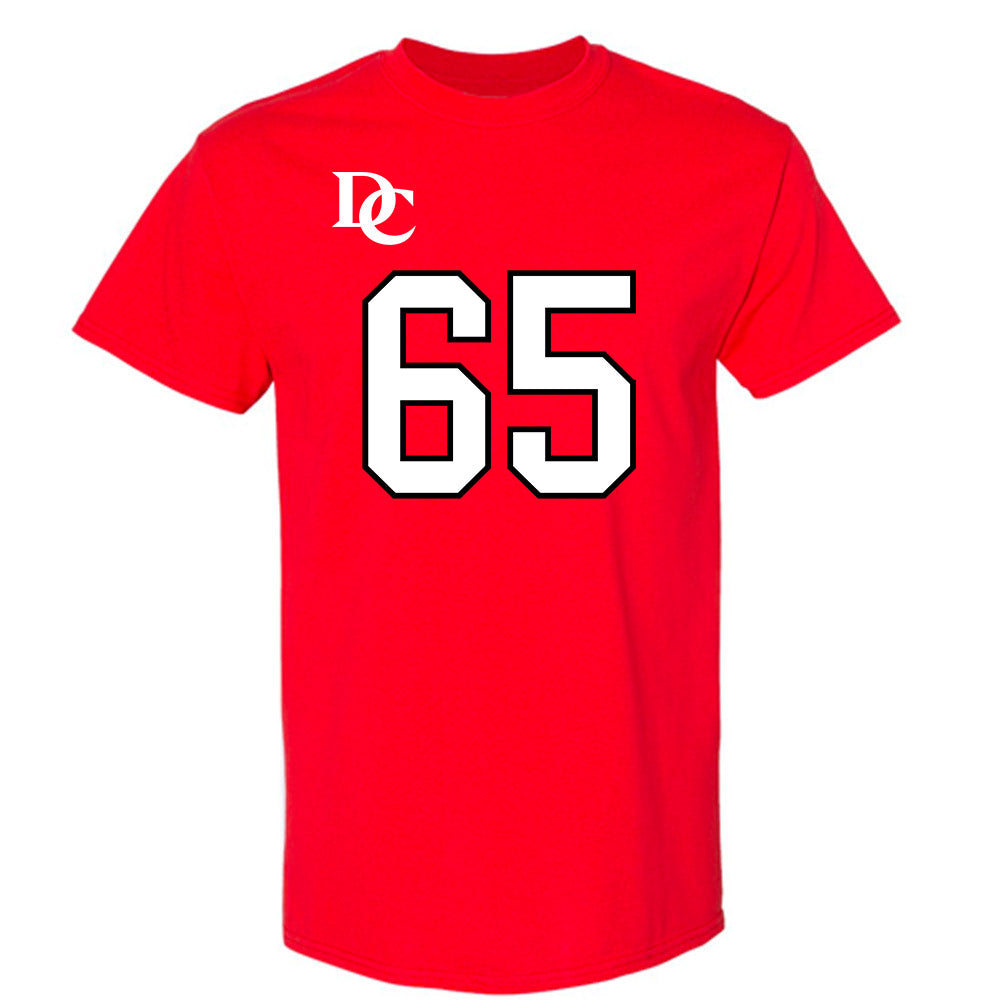 Davidson - NCAA Football : Russell Hutchens - Orange T-Shirt-0