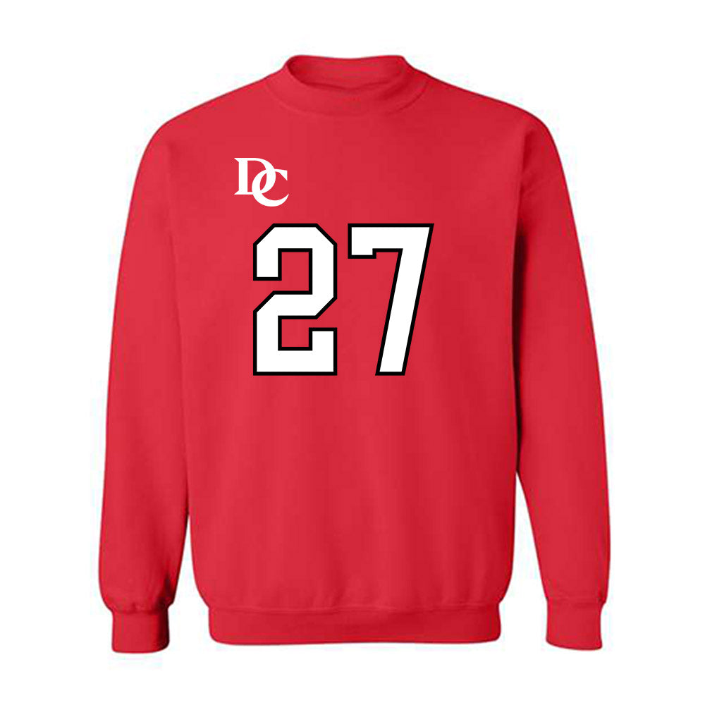Davidson - NCAA Football : Revis McClairen - Orange Crewneck Sweatshirt-0