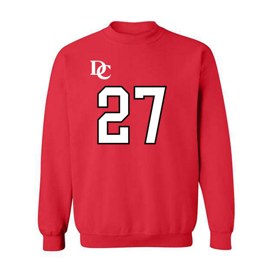 Davidson - NCAA Football : Revis McClairen - Orange Crewneck Sweatshirt-0
