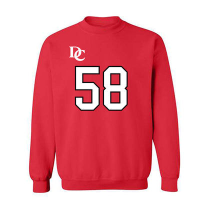 Davidson - NCAA Football : Lincoln Wilmore - Orange Crewneck Sweatshirt-0