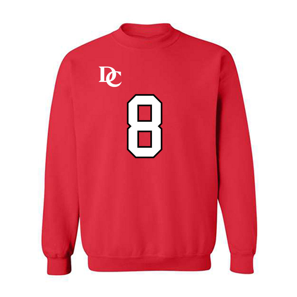 Davidson - NCAA Football : Hayden Bender - Orange Crewneck Sweatshirt-0
