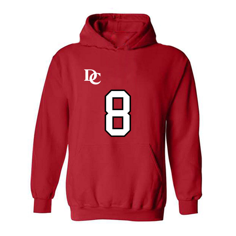 Davidson - NCAA Football : Hayden Bender - Orange Hooded Sweatshirt-0