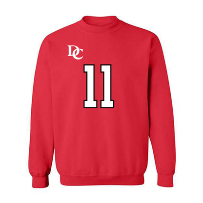 Davidson - NCAA Football : Tre Johnson - Orange Crewneck Sweatshirt-0