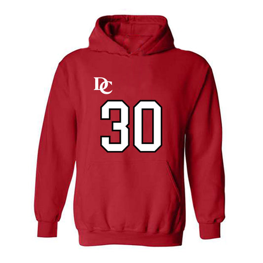 Davidson - NCAA Football : Julian Hughes - Orange Hooded Sweatshirt-0