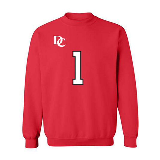 Davidson - NCAA Football : Christian Lyons - Orange Crewneck Sweatshirt-0