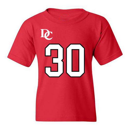 Davidson - NCAA Football : Julian Hughes - Orange Youth T-Shirt-0