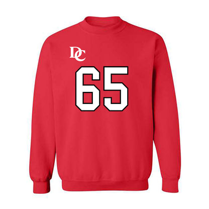 Davidson - NCAA Football : Russell Hutchens - Orange Crewneck Sweatshirt-0