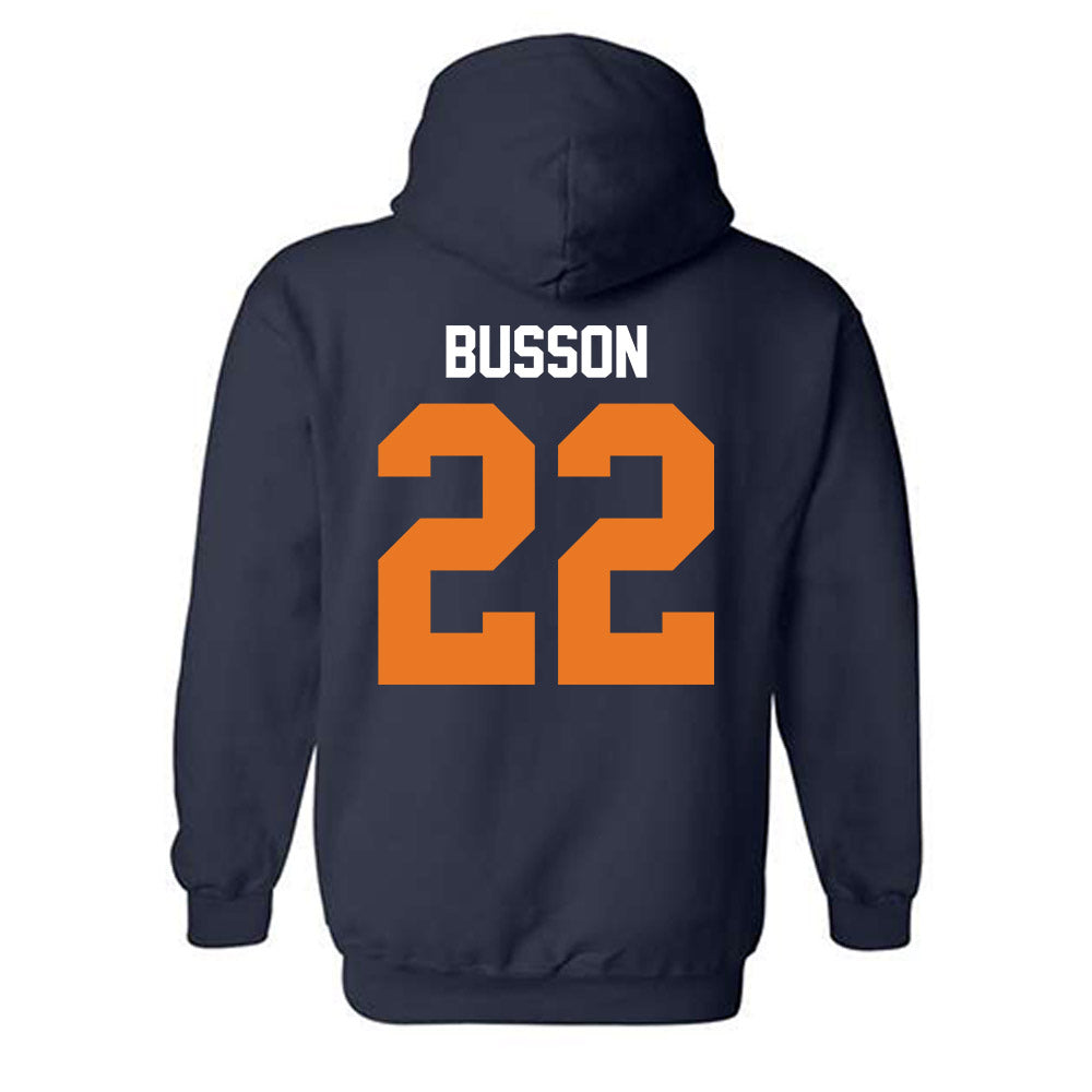 Bucknell - NCAA Football : Logan Busson - Classic Shersey Hooded Sweatshirt-1