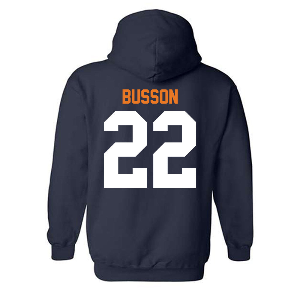 Bucknell - NCAA Football : Logan Busson - Classic Shersey Hooded Sweatshirt-1