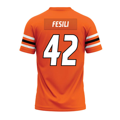 Idaho State - NCAA Football : Trehsyn Fesili - Orange Premium Football Jersey-1