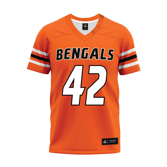 Idaho State - NCAA Football : Trehsyn Fesili - Orange Premium Football Jersey-0