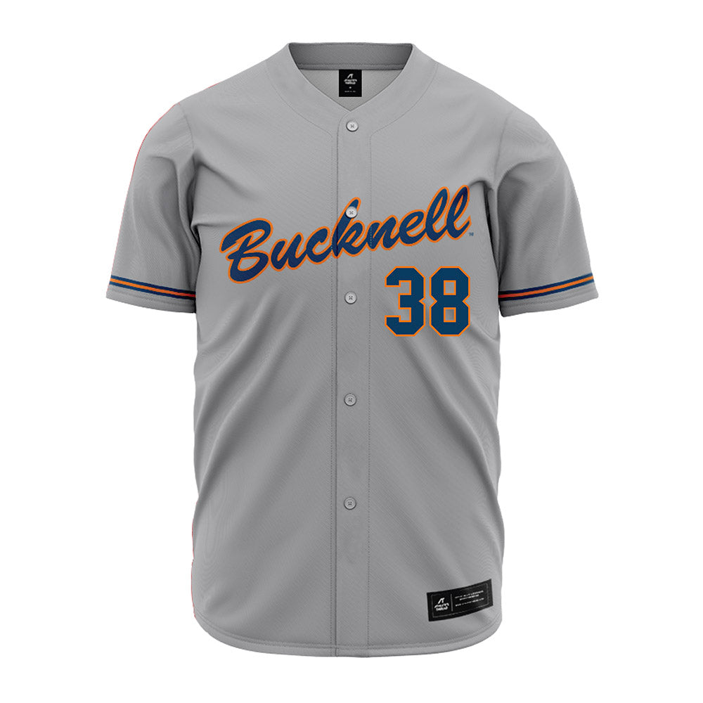 Bucknell - NCAA Baseball : Garrett Mathias - Gray Jersey-0