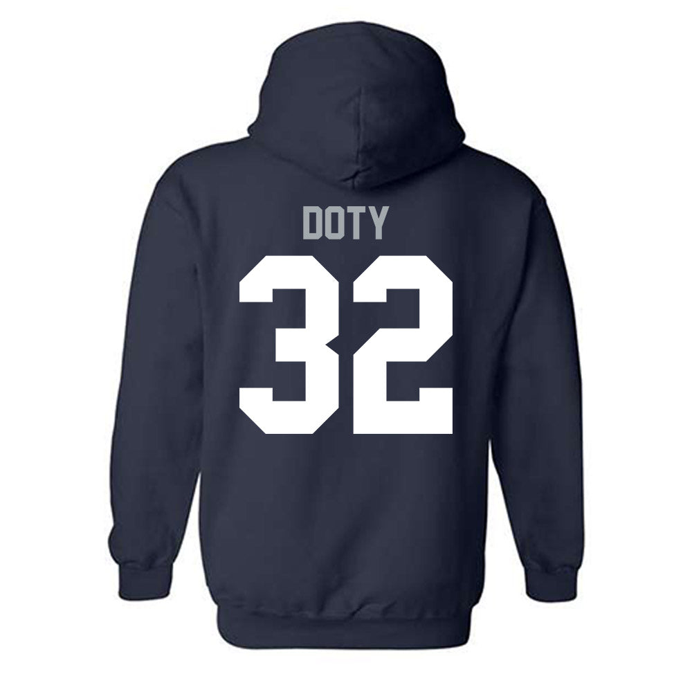 Utah State - NCAA Football : Charger Doty - Classic Shersey Hooded Sweatshirt-1
