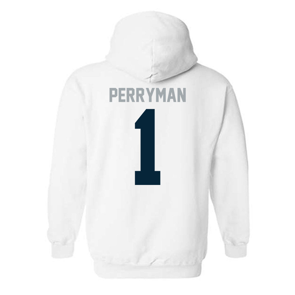 Utah State - NCAA Men's Basketball : Elijah Perryman - Classic Shersey Hooded Sweatshirt-1