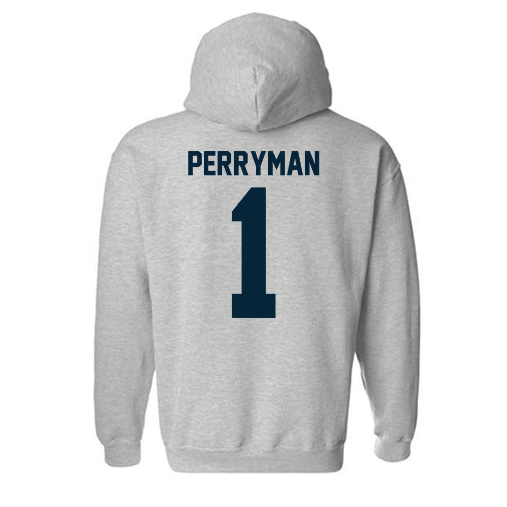 Utah State - NCAA Men's Basketball : Elijah Perryman - Classic Shersey Hooded Sweatshirt-1