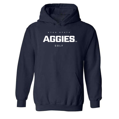 Utah State - NCAA Men's Golf : Diego Vargas - Classic Shersey Hooded Sweatshirt-0