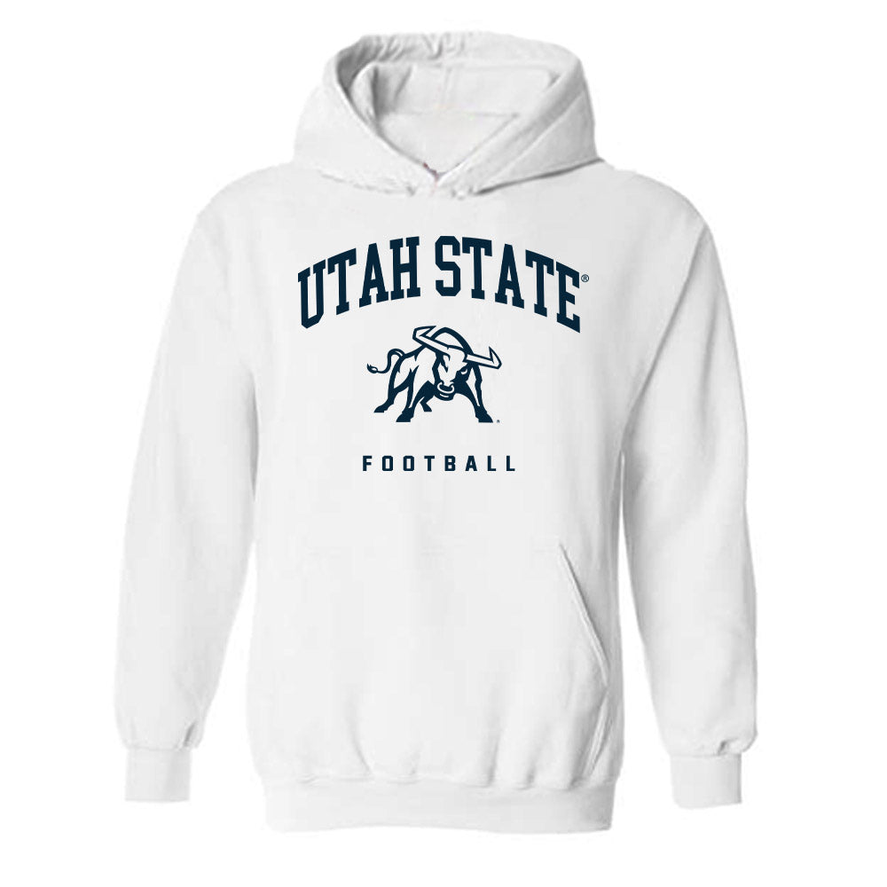 Utah State - NCAA Football : Tyler Haley - Classic Shersey Hooded Sweatshirt-0