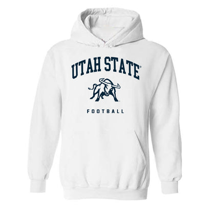 Utah State - NCAA Football : Clyde Taulapapa - Classic Shersey Hooded Sweatshirt-0