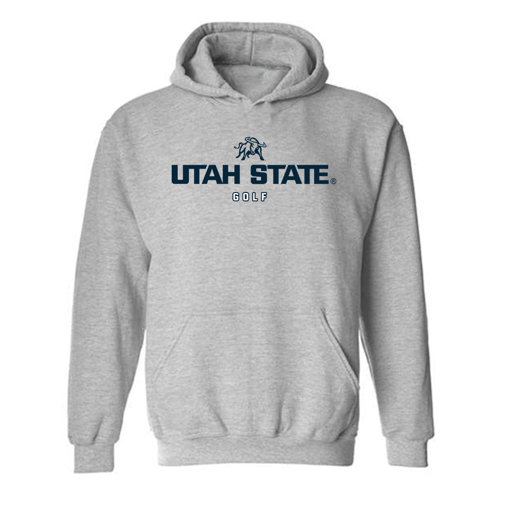 Utah State - NCAA Men's Golf : Diego Vargas - Classic Shersey Hooded Sweatshirt-0