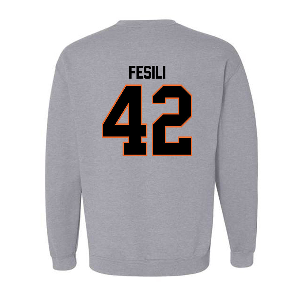 Idaho State - NCAA Football : Trehsyn Fesili - Classic Shersey Crewneck Sweatshirt-1