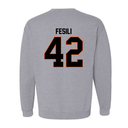 Idaho State - NCAA Football : Trehsyn Fesili - Classic Shersey Crewneck Sweatshirt-1
