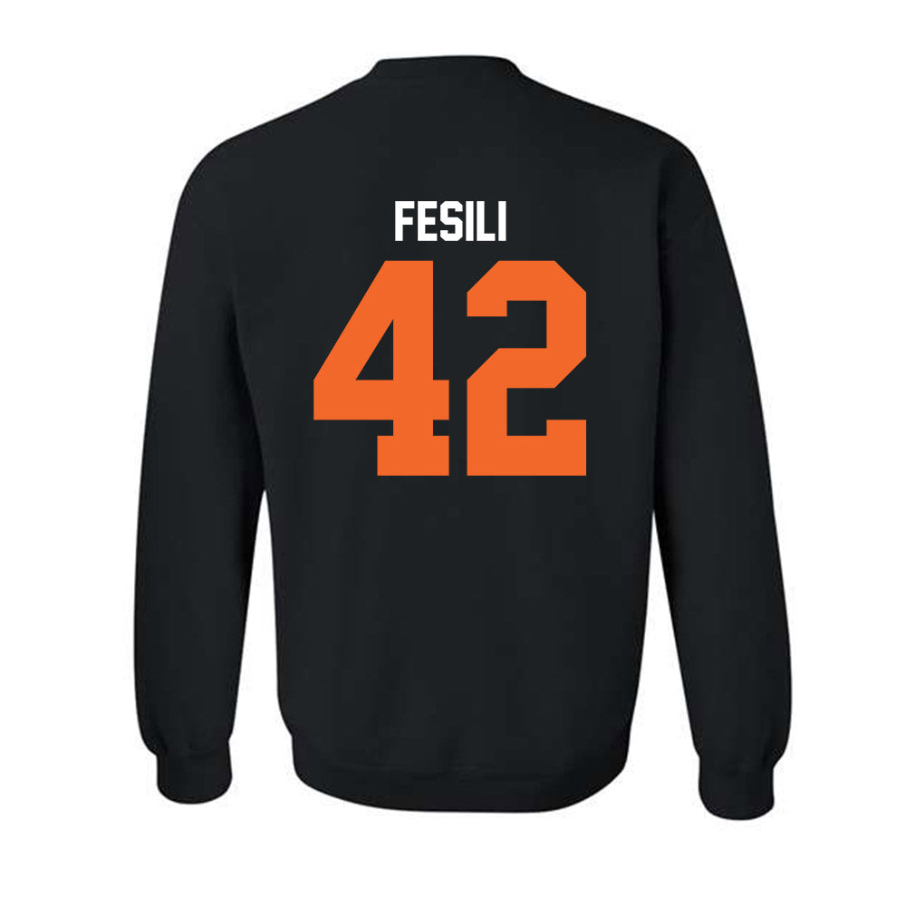 Idaho State - NCAA Football : Trehsyn Fesili - Classic Shersey Crewneck Sweatshirt-1