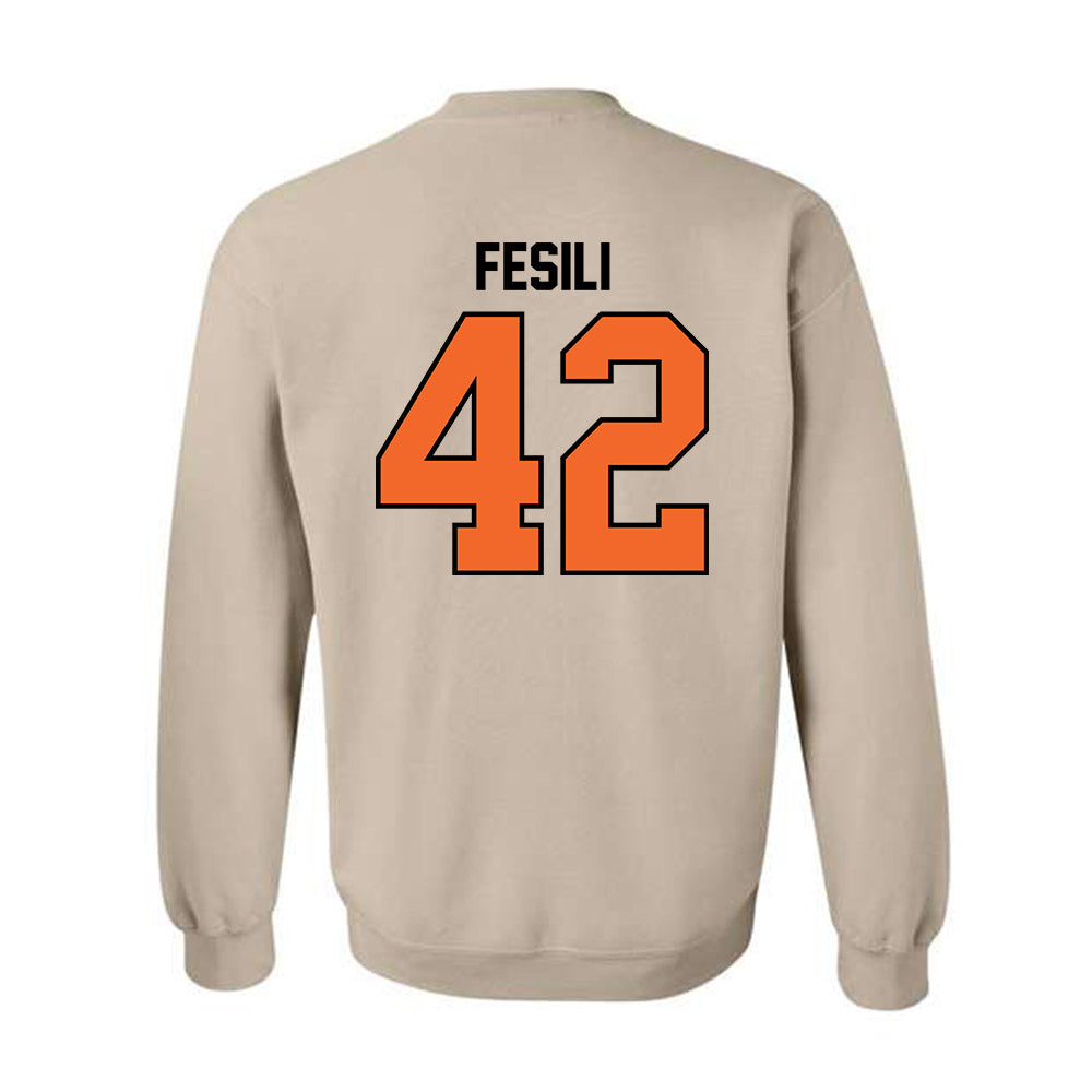 Idaho State - NCAA Football : Trehsyn Fesili - Classic Shersey Crewneck Sweatshirt-1