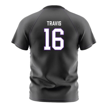 Furman - NCAA Men's Soccer : Grayson Travis - Black Soccer Jersey-1