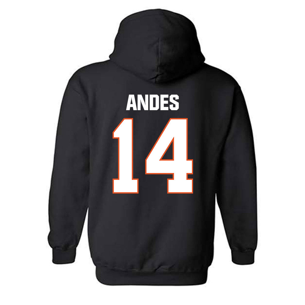 BGSU - NCAA Baseball : Jack Andes - Classic Shersey Hooded Sweatshirt-1