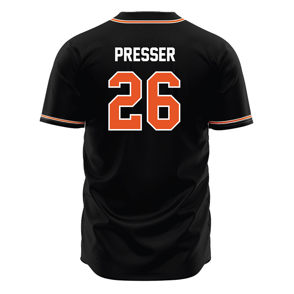 BGSU - NCAA Baseball : Damien Presser - Black Jersey-1