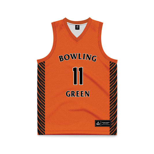 BGSU - NCAA Men's Basketball : Talan Staley - Orange Basketball Jersey-0