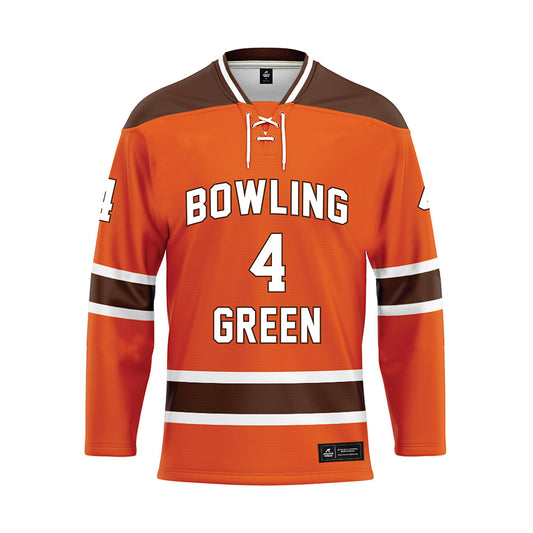 BGSU - NCAA Men's Ice Hockey : Mazden Leslie - Orange Hockey Jersey-0
