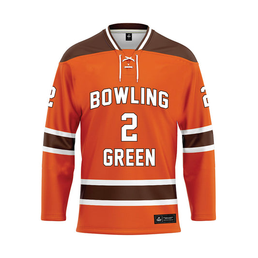 BGSU - NCAA Men's Ice Hockey : Carson Campbell - Orange Hockey Jersey-0