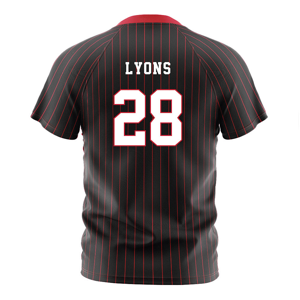 Seattle - NCAA Women's Soccer : Amira Lyons - Black Red Stripe Soccer Jersey-1