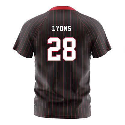 Seattle - NCAA Women's Soccer : Amira Lyons - Black Red Stripe Soccer Jersey-1