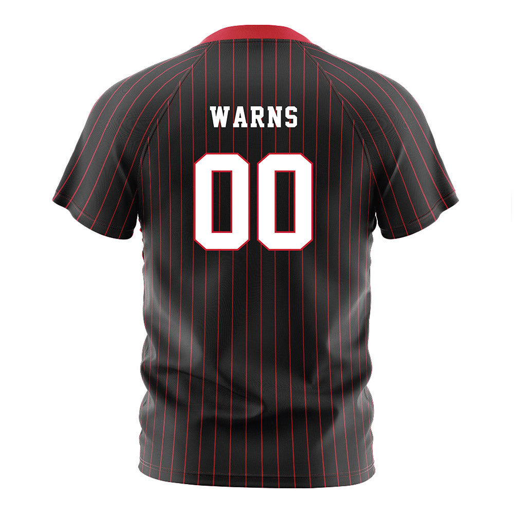 Seattle - NCAA Women's Soccer : Peyton Warns - Black Red Stripe Soccer Jersey-1