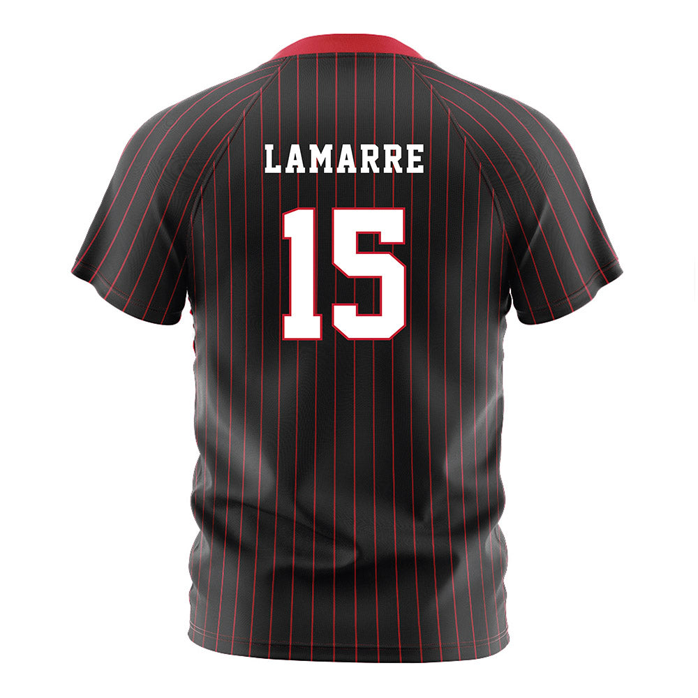 Seattle - NCAA Women's Soccer : Sonia Lamarre - Black Red Stripe Soccer Jersey-1