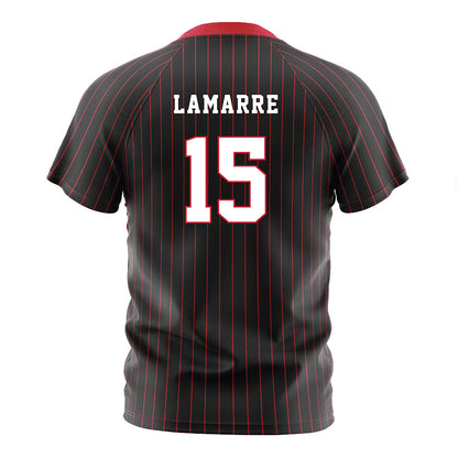 Seattle - NCAA Women's Soccer : Sonia Lamarre - Black Red Stripe Soccer Jersey-1
