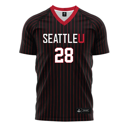 Seattle - NCAA Women's Soccer : Amira Lyons - Black Red Stripe Soccer Jersey-0