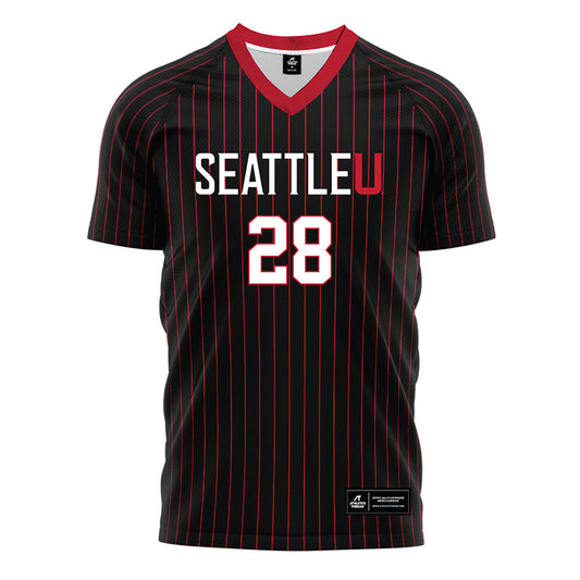 Seattle - NCAA Women's Soccer : Amira Lyons - Black Red Stripe Soccer Jersey-0