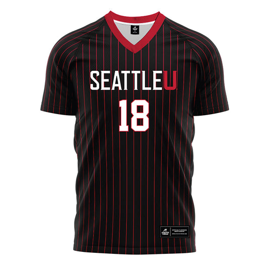 Seattle - NCAA Women's Soccer : Katie Piburn - Black Red Stripe Soccer Jersey