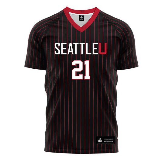 Seattle - NCAA Women's Soccer : Emma Sanchez - Black Red Stripe Soccer Jersey