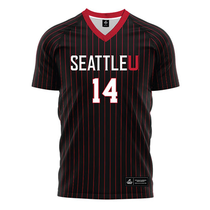Seattle - NCAA Women's Soccer : Imani Newby - Black Red Stripe Soccer Jersey