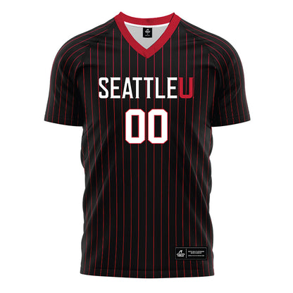 Seattle - NCAA Women's Soccer : Peyton Warns - Black Red Stripe Soccer Jersey-0