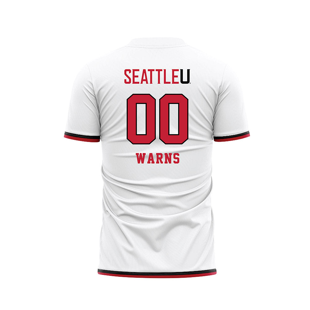 Seattle - NCAA Women's Soccer : Peyton Warns - White Soccer Jersey-1
