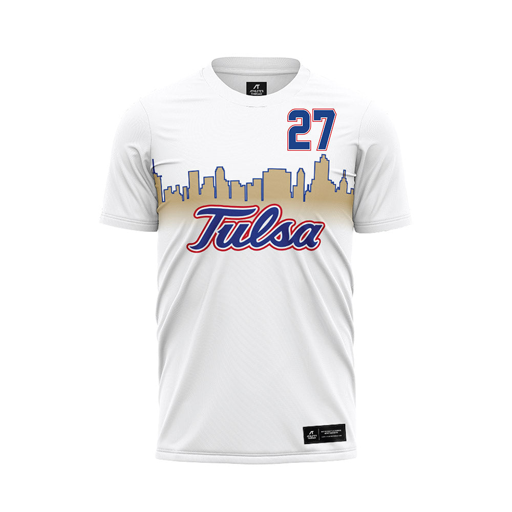 Tulsa - NCAA Men's Soccer : Ian McIntosh - White Soccer Jersey-0