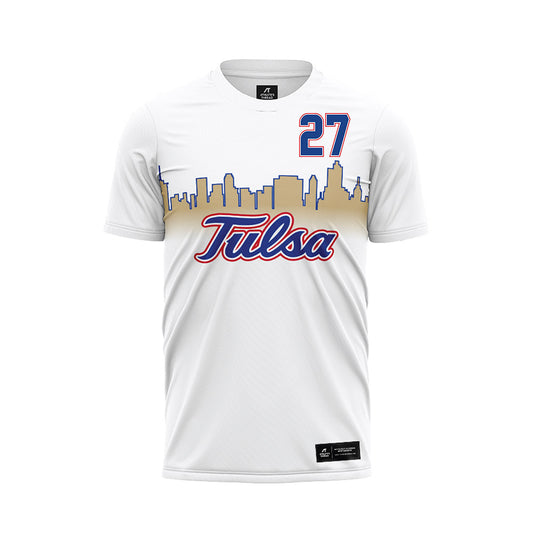 Tulsa - NCAA Men's Soccer : Ian McIntosh - White Soccer Jersey-0