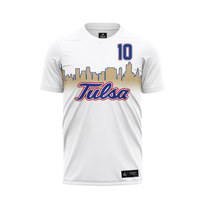 Tulsa - NCAA Men's Soccer : Gyuwon Chong - White Soccer Jersey-0