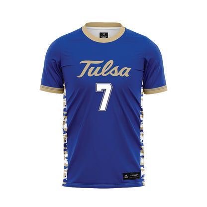 Tulsa - NCAA Men's Soccer : Arnau Pedrola - Blue Soccer Jersey-0