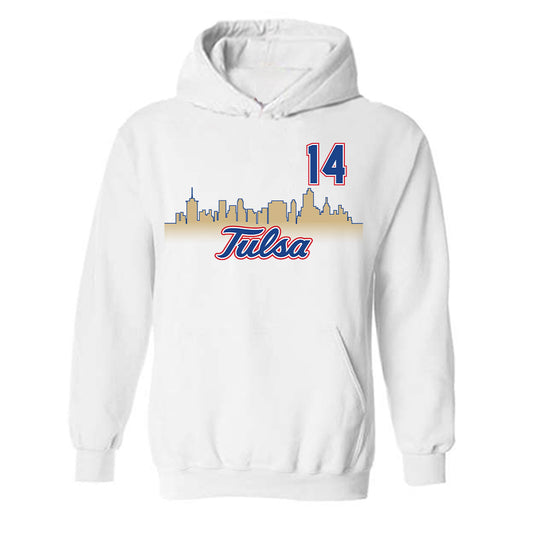 Tulsa - NCAA Men's Soccer : Jareth Mejia - Replica Shersey Hooded Sweatshirt-0